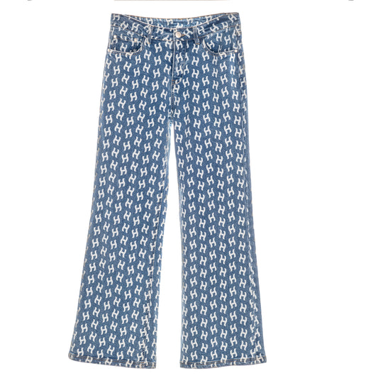 MEGAN WIDE LEG PRINTED JEANS