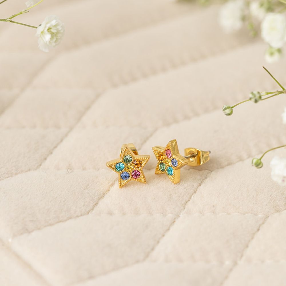 Iris star earrings